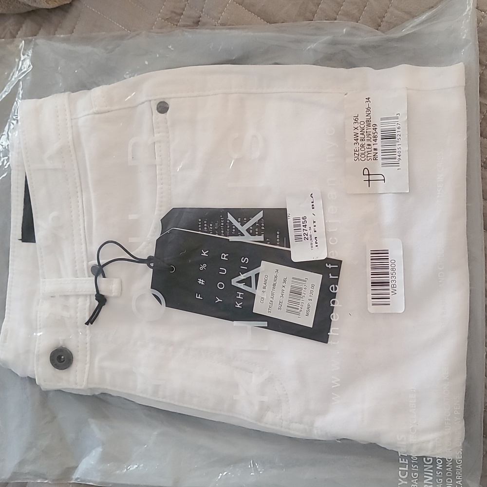 The Perfect Jean's NYC size: 34W- 36L White